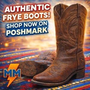 Frye Men's Brown Leather Cowboy Boots